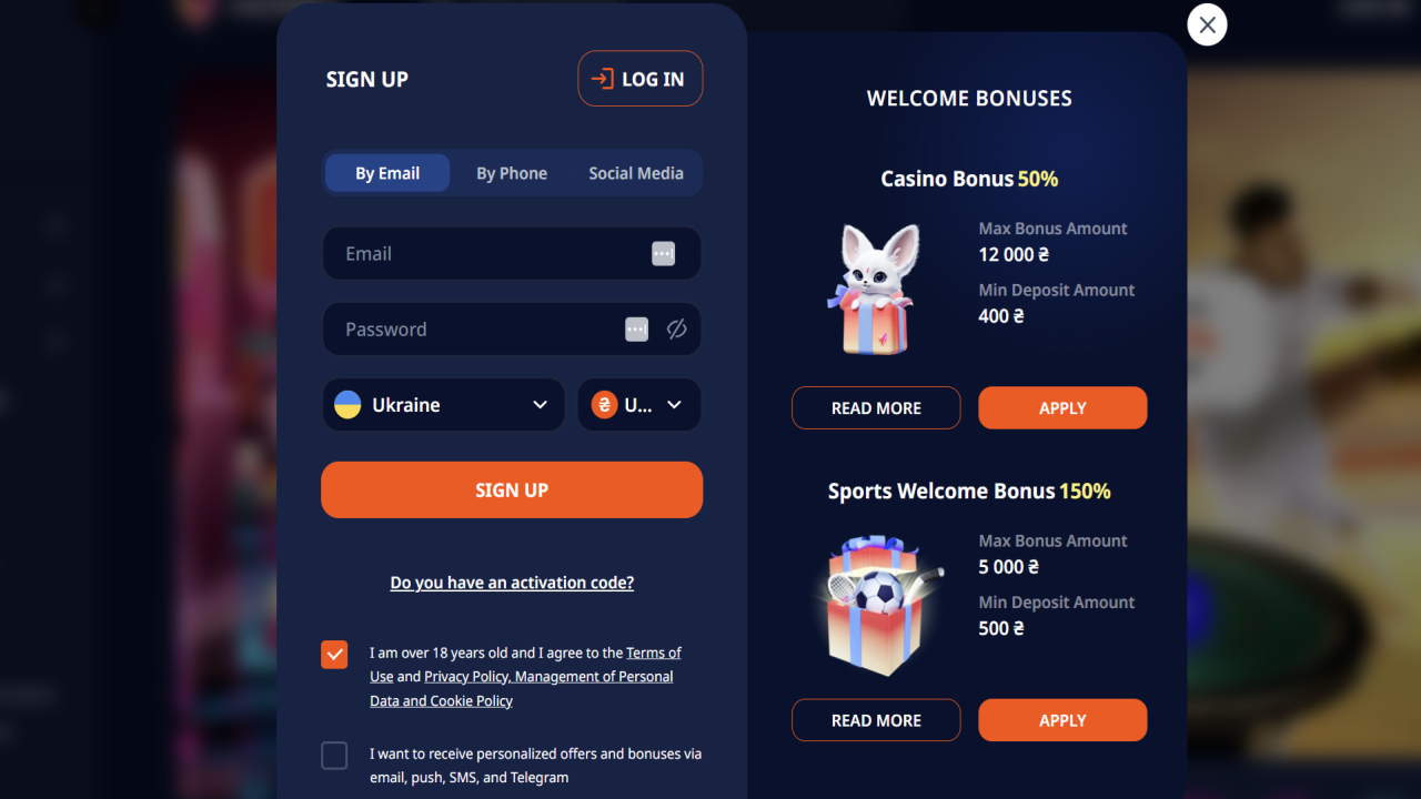 Monro Casino Registration